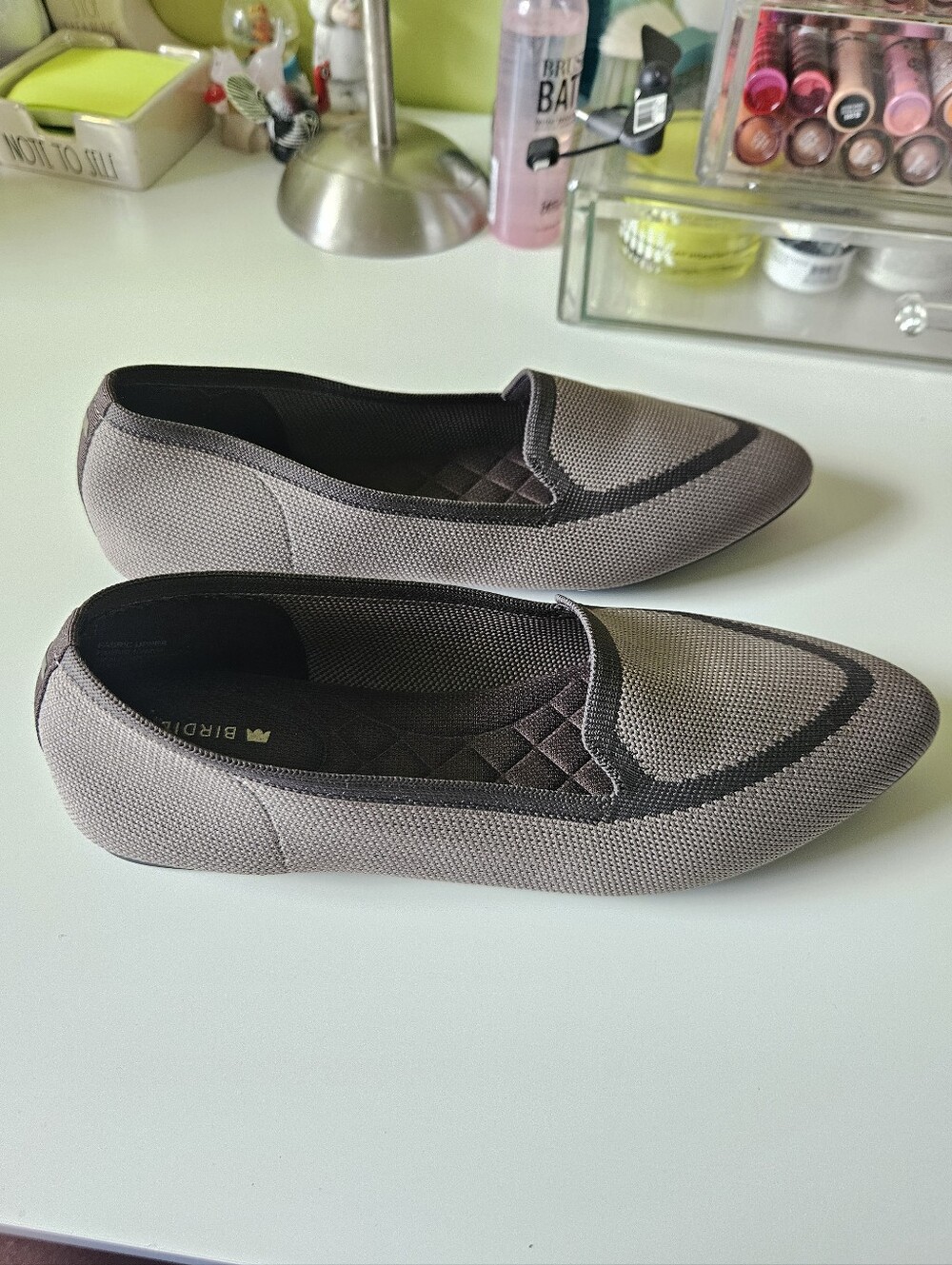 Birdies Grey Flats Women's Size 8.5 Classic, Workwear, Casual - Picture 3 of 5